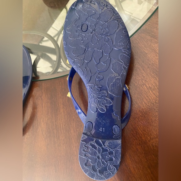 Navy Sandals with Gold Studs - Picture 4 of 5